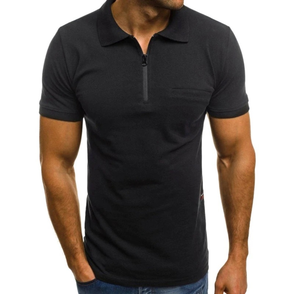 Polo Mano Black 1/4 Zip Polo